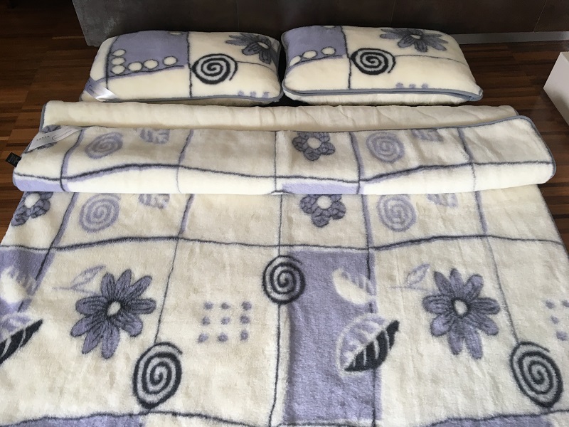 POŚCIEL WEŁNIANA ALPAKA VIOLET BOTANICA + KASZMIR CARO 160x200