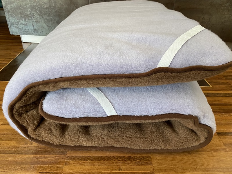 MATERAC WEŁNIANY ALPAKA ALPINA + CAMEL CIEMNY 100X200