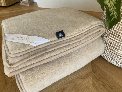 KOC WEŁNIANY MERYNOS SYBERIA KAWA Z MLEKIEM 220X200