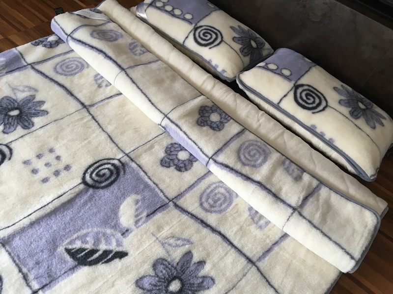 POŚCIEL WEŁNIANA ALPAKA VIOLET BOTANICA + KASZMIR CARO 160x200