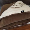KOŁDRA WEŁNIANA 160X200 CAMEL CIEMNY + CAMEL JASNY SZLACHECKI