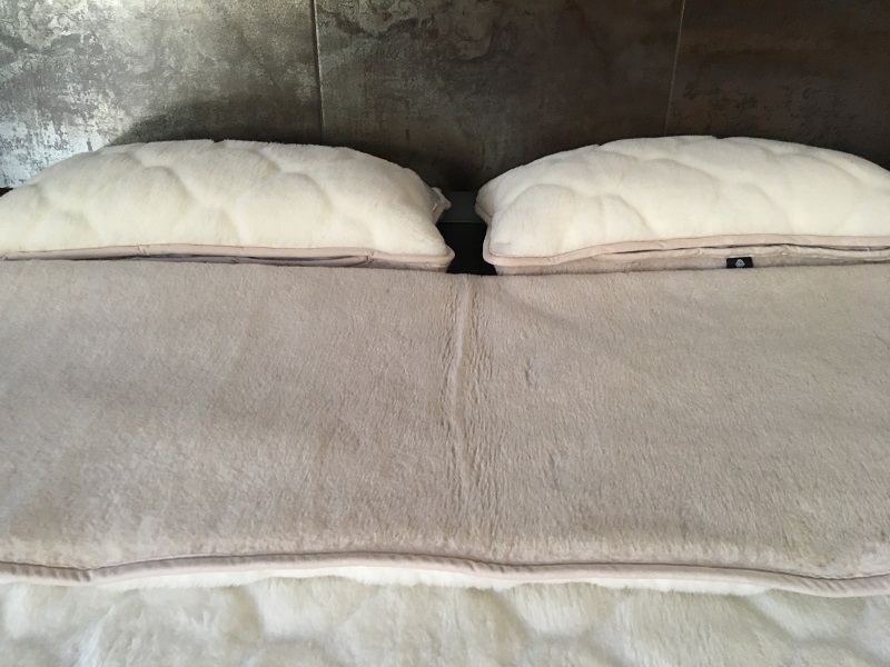 POŚCIEL WEŁNIANA CAMEL JASNY + KASZMIR CARO 160x200