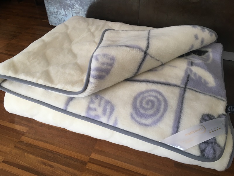 KOŁDRA Z WEŁNY ALPAKI VIOLET BOTANICA + KASZMIR CARO 200x200