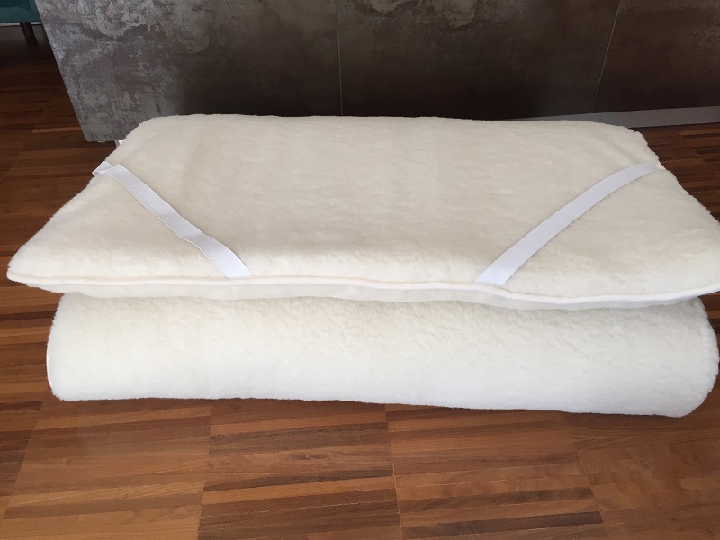 MATERAC WEŁNIANY MERYNOS TUMBLER + KASZMIR CARO 100x200