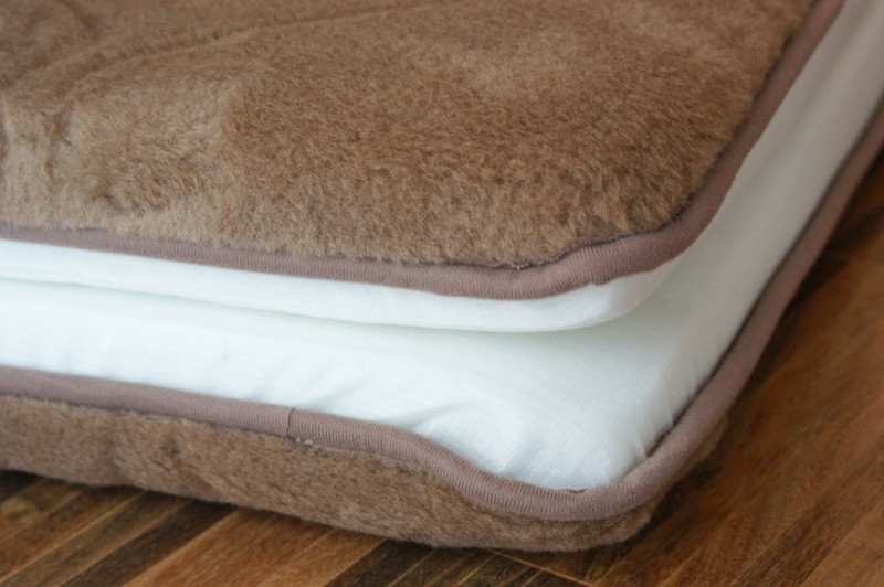 MATERAC WEŁNIANY 100x200 CAMEL CIEMNY MEGA GRUBY
