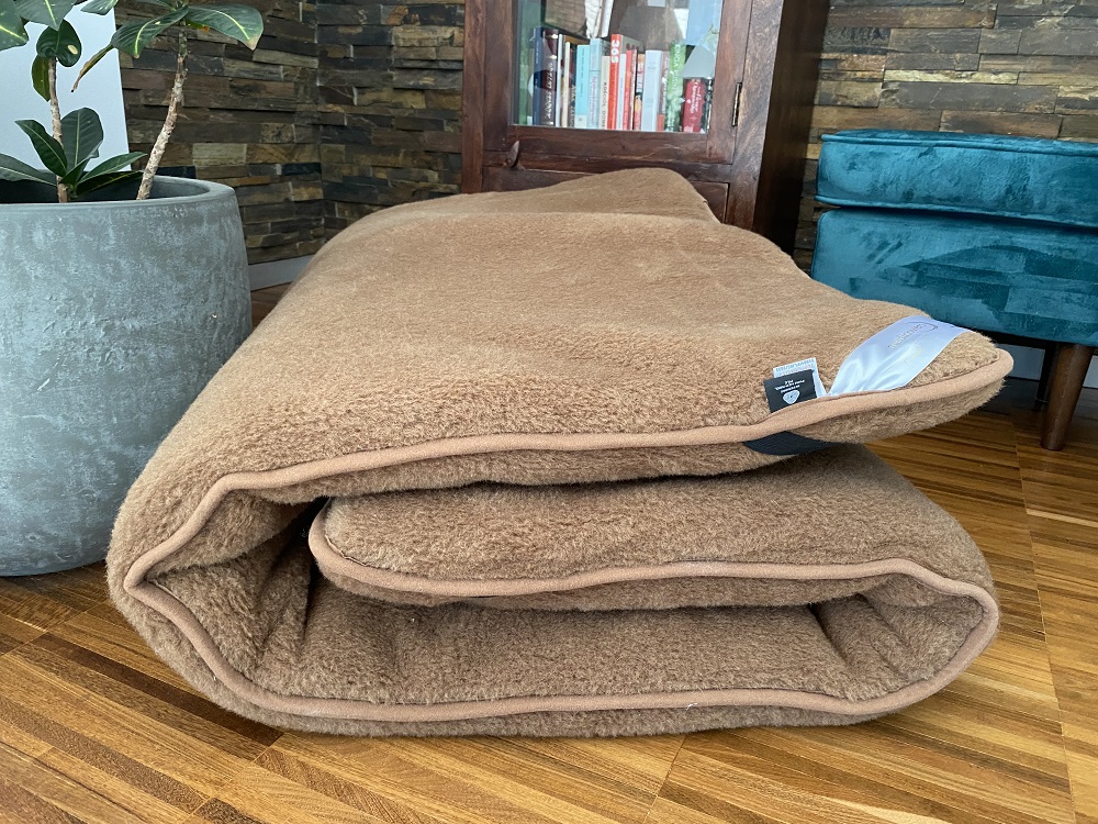 MATERAC WEŁNIANY CAMEL CIEMNY + CAMEL CIEMNY Królewski 160x200