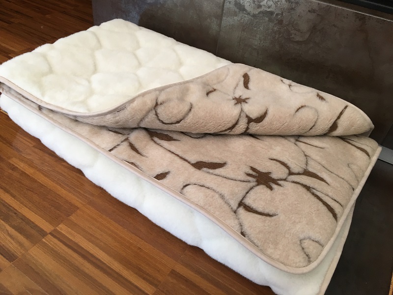 KOŁDRA WEŁNIANA CAMEL RAMPICANTI + KASZMIR CARO 160X200