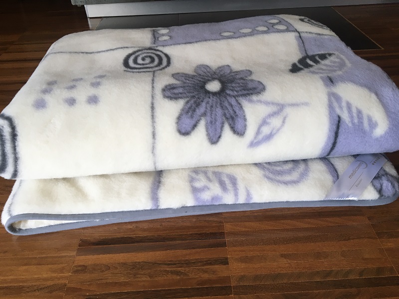 KOŁDRA Z WEŁNY ALPAKI VIOLET BOTANICA + KASZMIR CARO 200x200