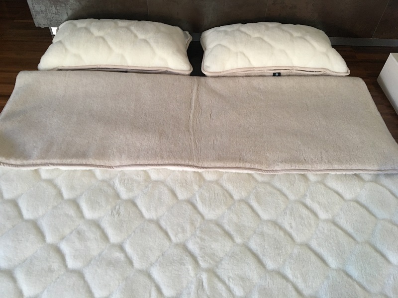 POŚCIEL WEŁNIANA CAMEL JASNY + KASZMIR CARO 160x200
