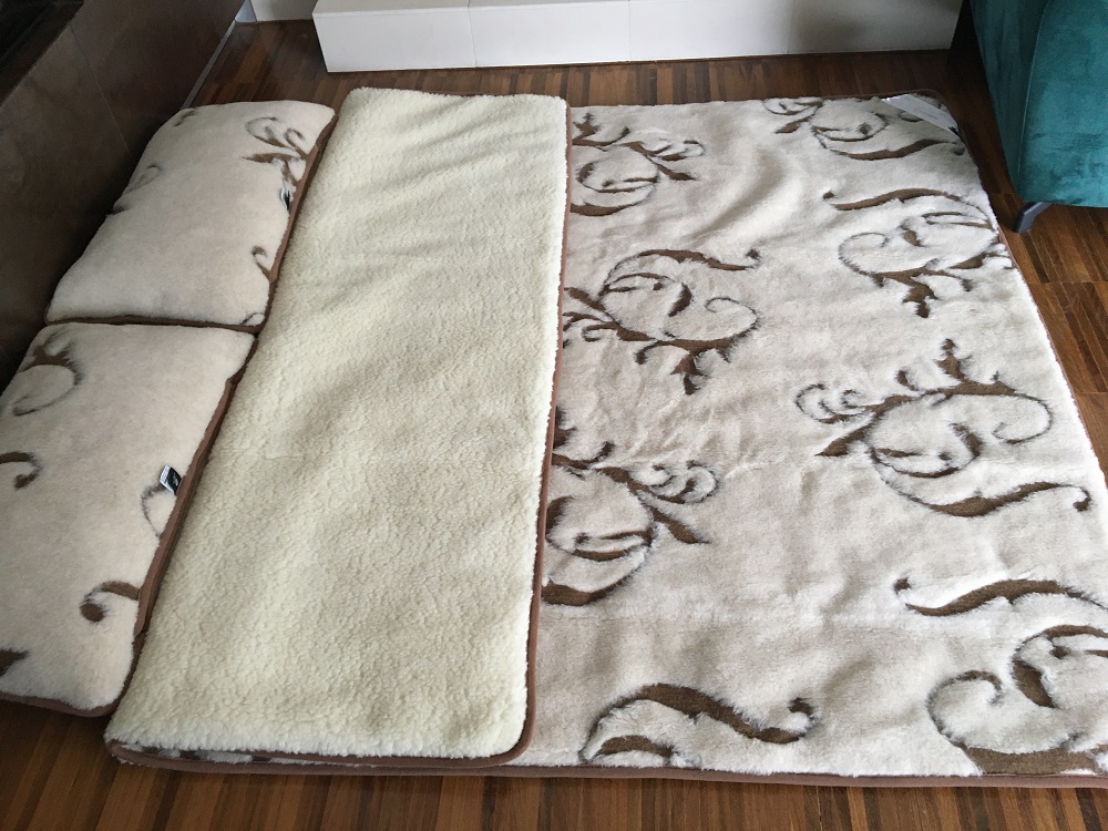 POŚCIEL WEŁNIANA CAMEL BOHO + MERYNOS TUMBLER 240x200 + PODKŁAD