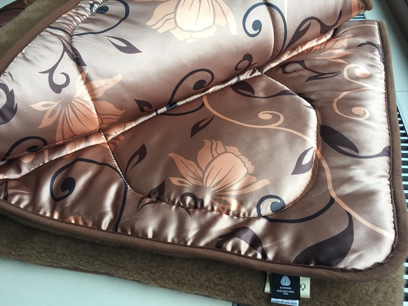KOŁDRA WEŁNIANA CAMEL KWIAT LOTOSU 220x200