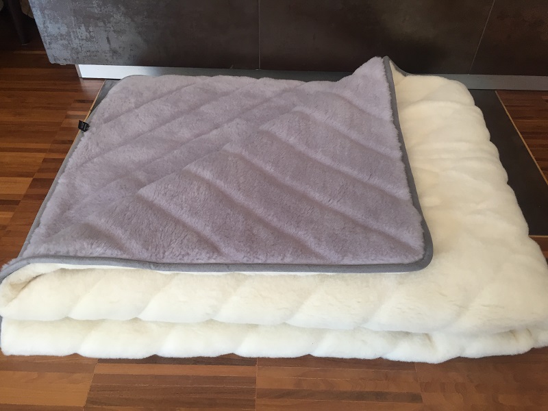 KOŁDRA Z WEŁNY ALPAKI EXCLUSIVE PASY + KASZMIR PASY 140x200