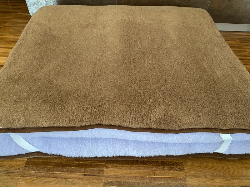 MATERAC WEŁNIANY ALPAKA ALPINA + CAMEL CIEMNY 100X200