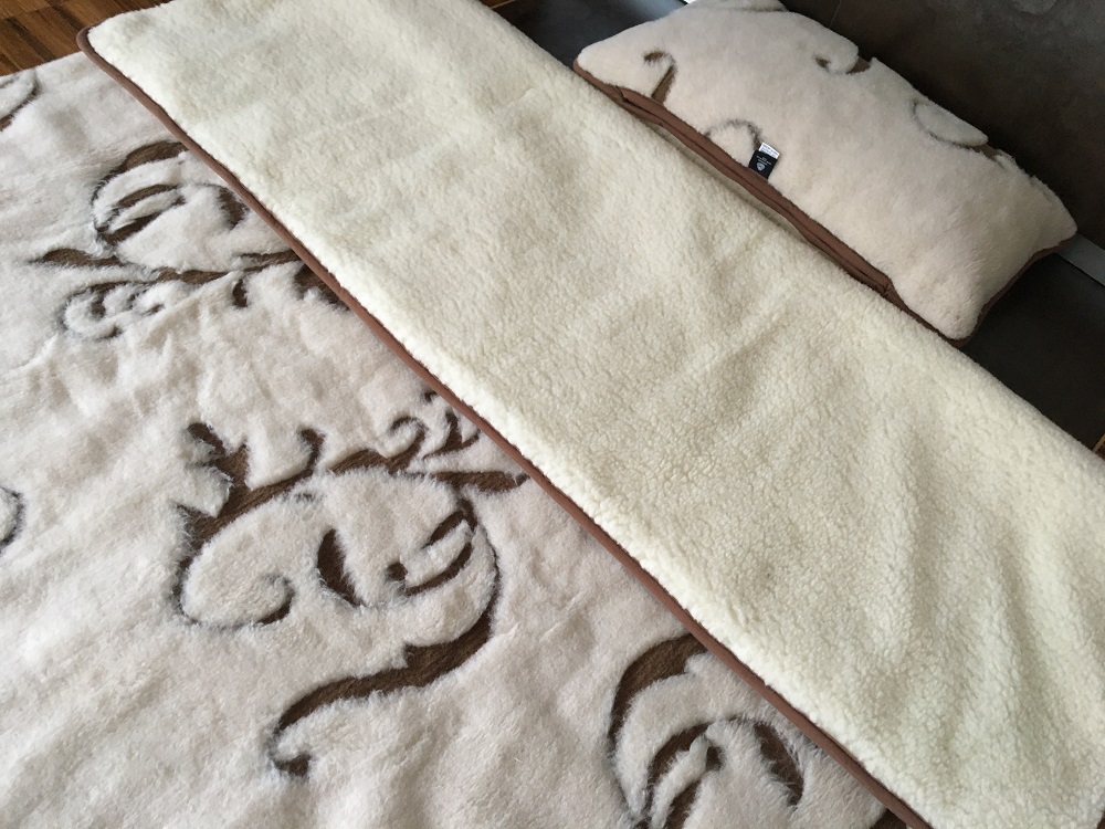 POŚCIEL WEŁNIANA CAMEL BOHO + MERYNOS TUMBLER 140x200