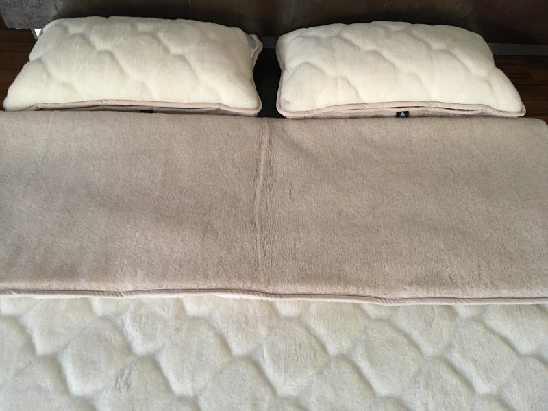 POŚCIEL WEŁNIANA CAMEL JASNY + KASZMIR CARO 160x200