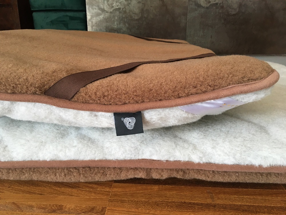 MATERAC WEŁNIANY ALPAKA JASNA CARO + CAMEL CIEMNY 100X200