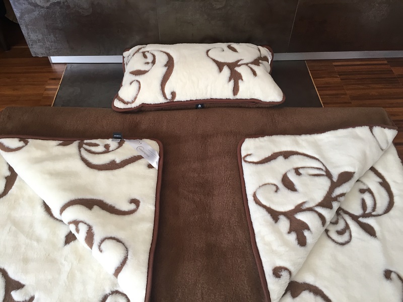 POŚCIEL WEŁNIANA CAMEL CIEMNY + KASZMIR SZLACHECKI 140x200