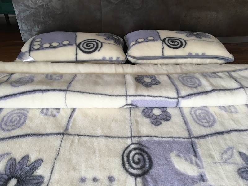 POŚCIEL WEŁNIANA ALPAKA VIOLET BOTANICA + KASZMIR CARO 160x200