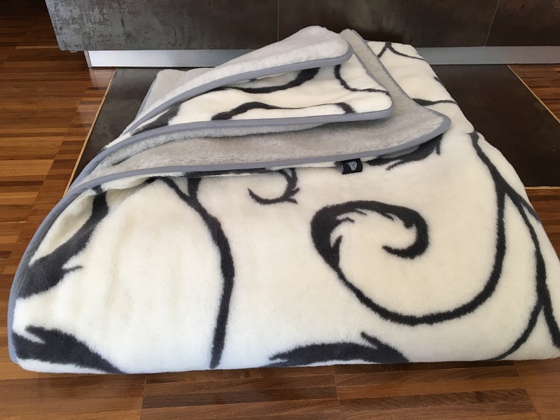 KOŁDRA Z WEŁNY ALPAKI SILVER + KASZMIR ORIENTALNY 240X200