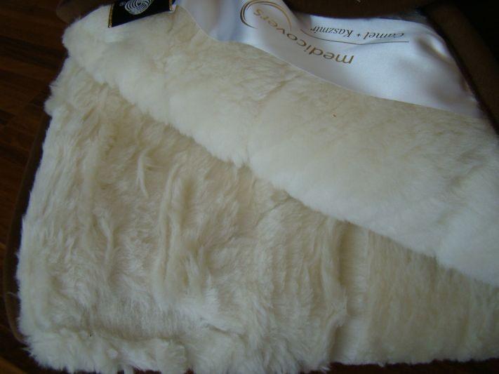 KOŁDRA WEŁNIANA CAMEL CIEMNY + KASZMIR WHITE 200X200