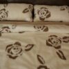 POŚCIEL WEŁNIANA CAMEL JASNY + KASZMIR RÓŻA 160x200