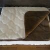 KOŁDRA Z WEŁNY KASZMIR WYTŁACZANY + CAMEL CIEMNY 240x200