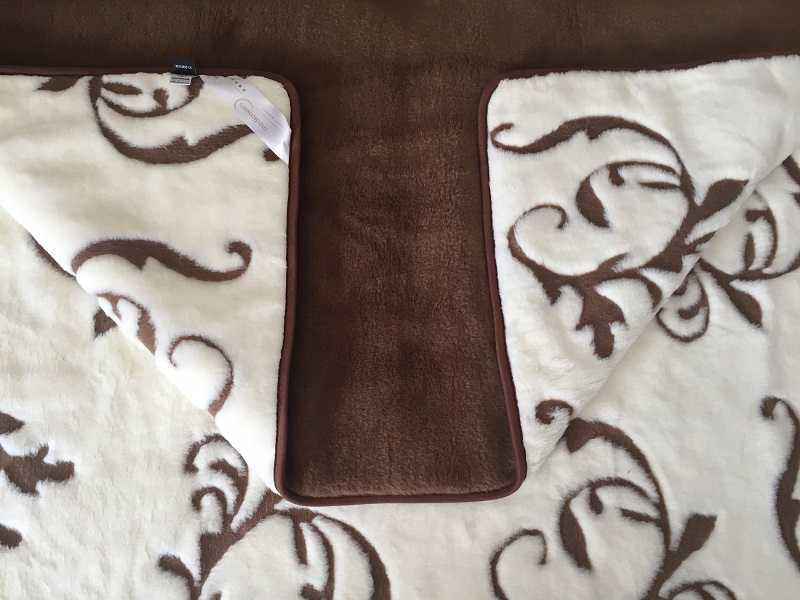 POŚCIEL WEŁNIANA CAMEL CIEMNY + KASZMIR SZLACHECKI 160x200 + PODKŁAD