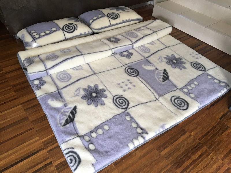 POŚCIEL WEŁNIANA ALPAKA VIOLET BOTANICA + KASZMIR CARO 160x200