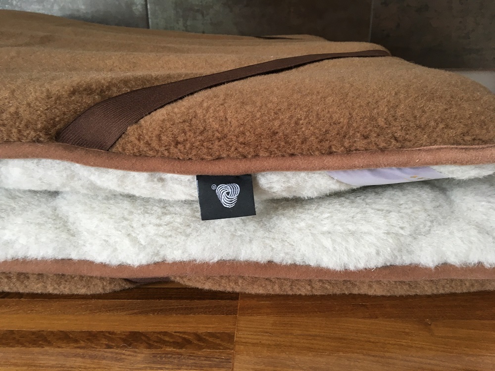 MATERAC WEŁNIANY ALPAKA JASNA CARO + CAMEL CIEMNY 100X200