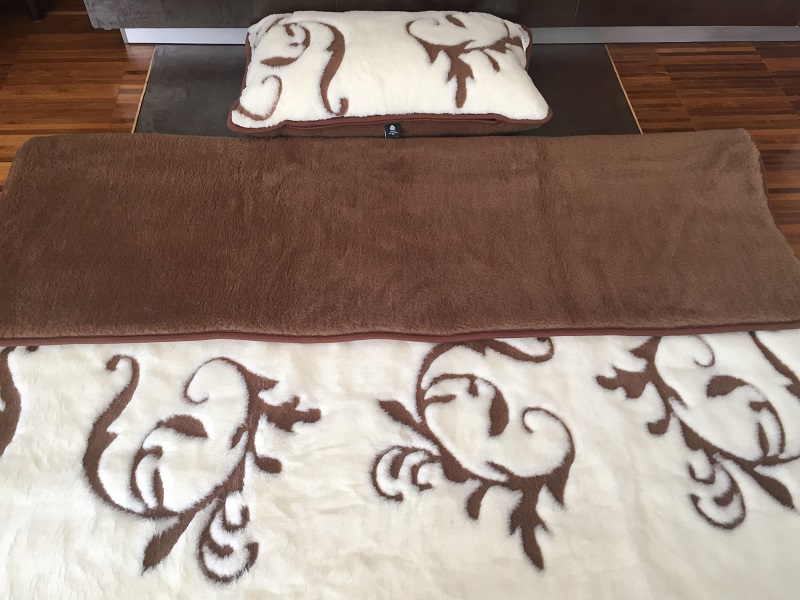POŚCIEL WEŁNIANA CAMEL CIEMNY + KASZMIR SZLACHECKI 140x200