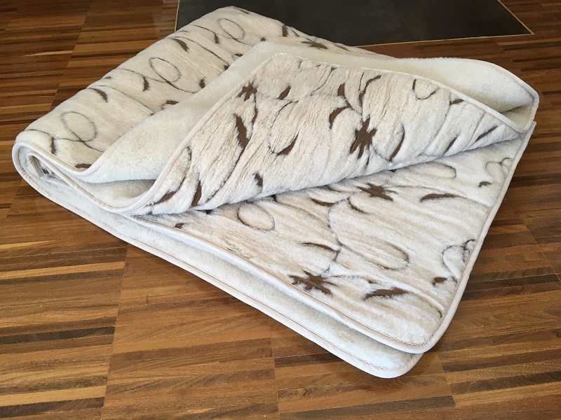 KOŁDRA WEŁNIANA 140X200 CAMEL RAMPICANTI + CAMEL JASNY