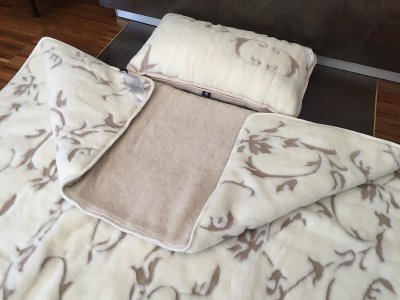 POŚCIEL WEŁNIANA CAMEL JASNY + KASZMIR SZLACHECKI 140x200 + MATERAC