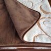 KOŁDRA Z WEŁNY CAMEL CIEMNY + KASZMIR GOLD 180x200