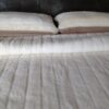POŚCIEL WEŁNIANA CAMEL JASNY CAPPUCCINO + KASZMIR LUX PASY 220x200 + PODKŁAD