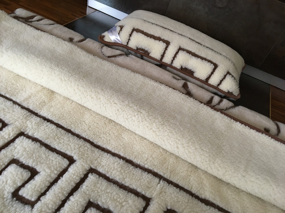 POŚCIEL WEŁNIANA CAMEL BOHO + MERYNOS TUMBLER GREKA 140x200 + MATERAC