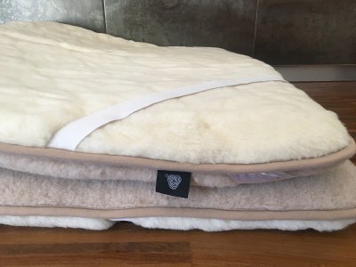 MATERAC WEŁNIANY CAMEL JASNY + KASZMIR CARO 90x200