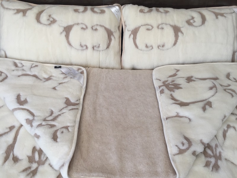 POŚCIEL WEŁNIANA CAMEL JASNY + KASZMIR SZLACHECKI 160x200