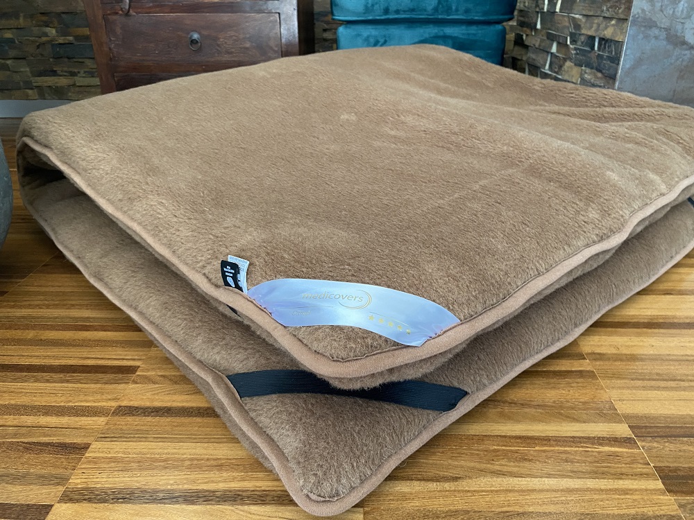 MATERAC WEŁNIANY CAMEL CIEMNY + CAMEL CIEMNY Królewski 160x200