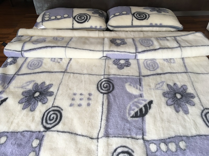 POŚCIEL WEŁNIANA ALPAKA VIOLET BOTANICA + KASZMIR CARO 160x200