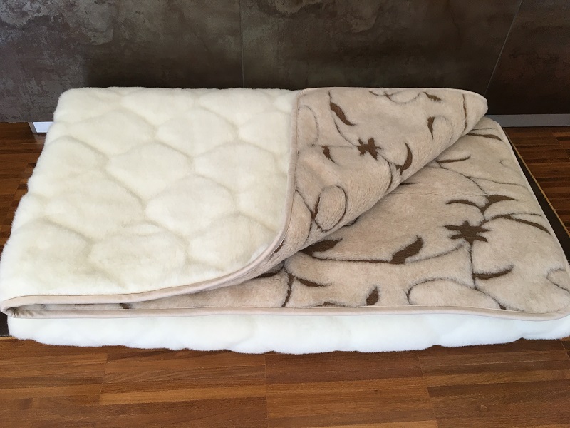 KOŁDRA WEŁNIANA CAMEL RAMPICANTI + KASZMIR CARO 160X200