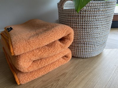KOC WEŁNIANY MERYNOS TUMBLER ORANGE 140X200