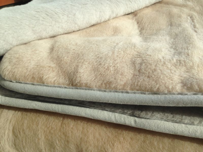 Kołdra z wełny Alpaki Silver + Camel Cappucino 160x200