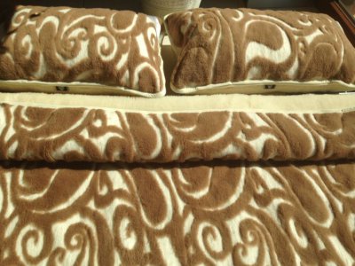 POŚCIEL WEŁNIANA CAMEL WOOLSTAR + MERYNOS 240X200 + MATERAC