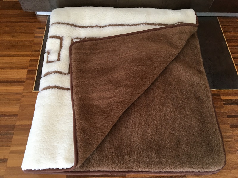 POŚCIEL WEŁNIANA CAMEL CIEMNY + MERYNOS TUMBLER GREKA 160x200