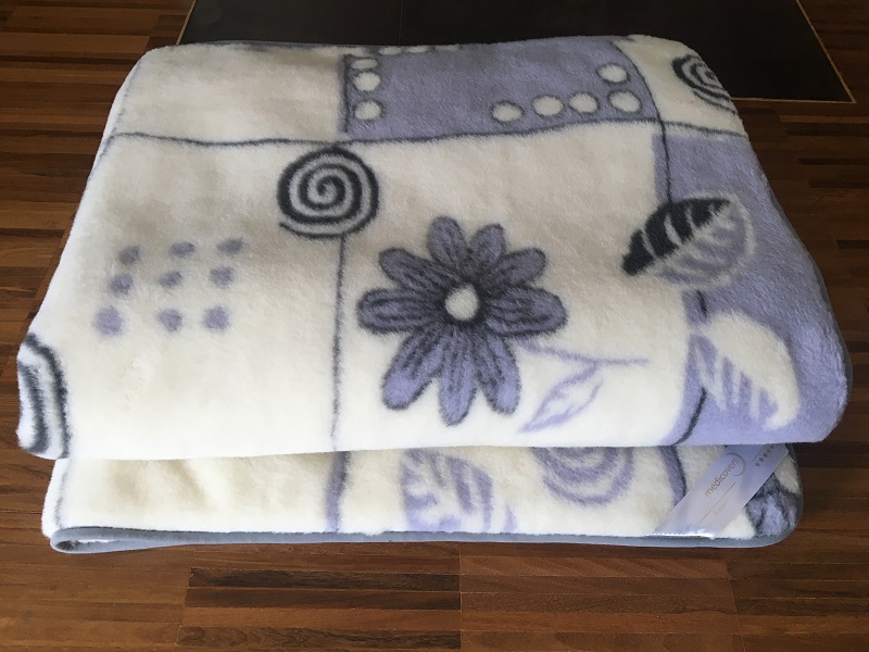KOŁDRA Z WEŁNY ALPAKI VIOLET BOTANICA + KASZMIR CARO 200x200
