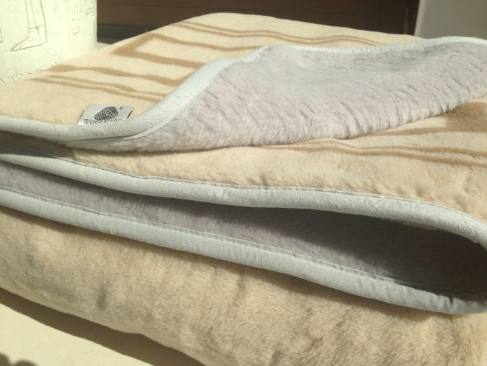 Kołdra z wełny Alpaki Silver + Camel Cappucino Greka 180x200