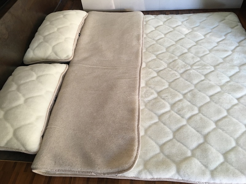 POŚCIEL WEŁNIANA CAMEL JASNY + KASZMIR CARO 160x200