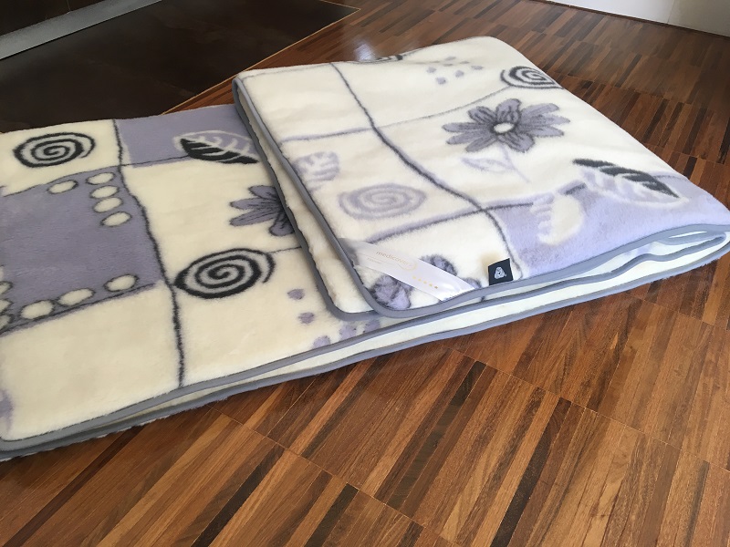 KOŁDRA Z WEŁNY ALPAKI VIOLET BOTANICA + KASZMIR CARO 200x200