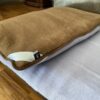 MATERAC WEŁNIANY ALPAKA SILVER + CAMEL CIEMNY 220X200