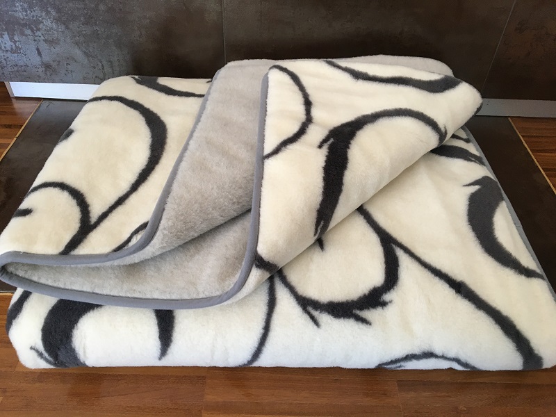 KOŁDRA Z WEŁNY ALPAKI SILVER + KASZMIR ORIENTALNY 240X200